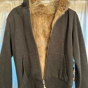 Juicy Couture Rabbit Fur Lined Hoodie New With Tags Size Medium